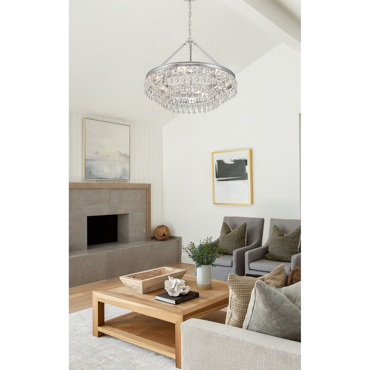 Crystorama - 237-CH - Six Light Chandelier - Calypso - Polished Chrome