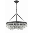 Crystorama - 237-MK - Six Lumières Suspendu - Calypso - Noir mat