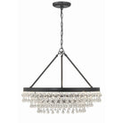 Crystorama - 237-MK - Six Lumières Suspendu - Calypso - Noir mat
