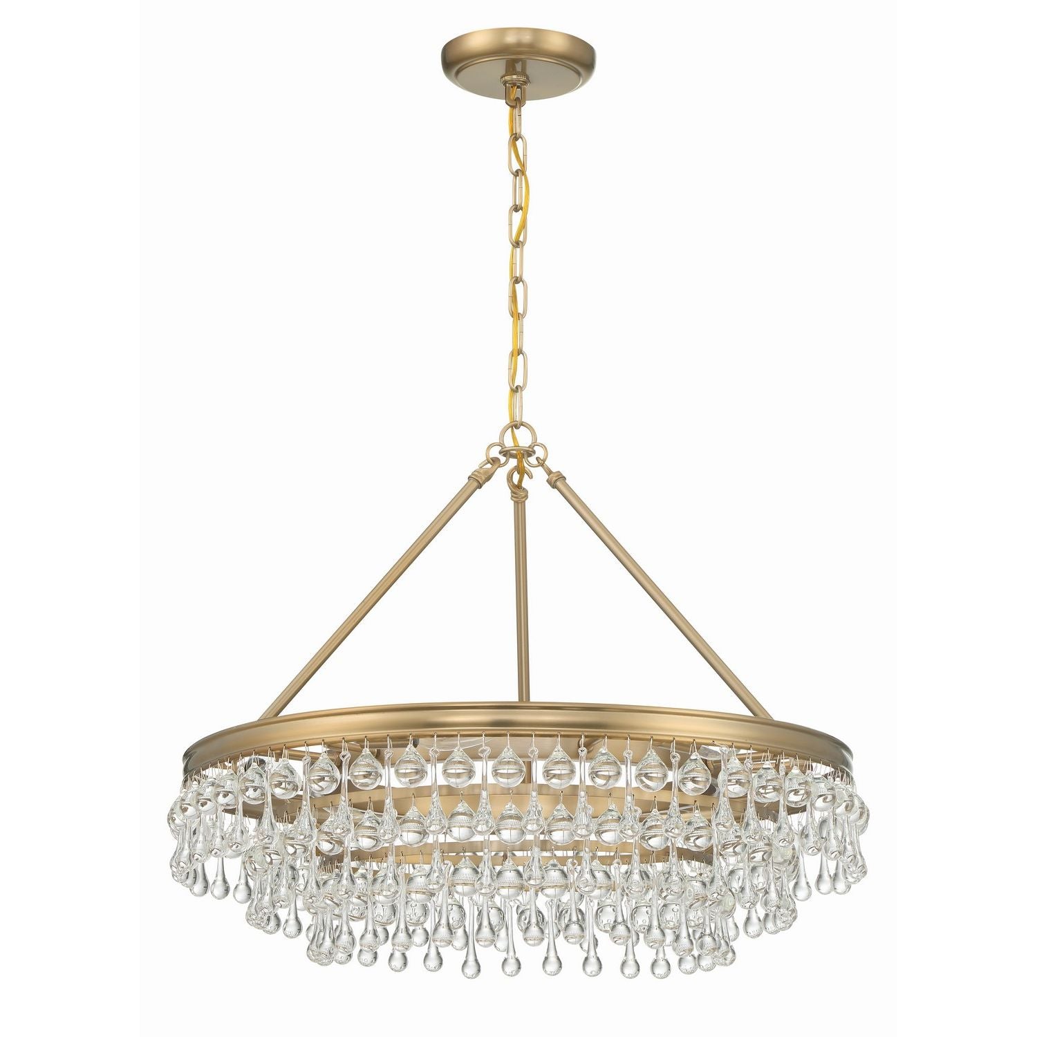 Crystorama - 237-VG - Six Light Chandelier - Calypso - Vibrant Gold