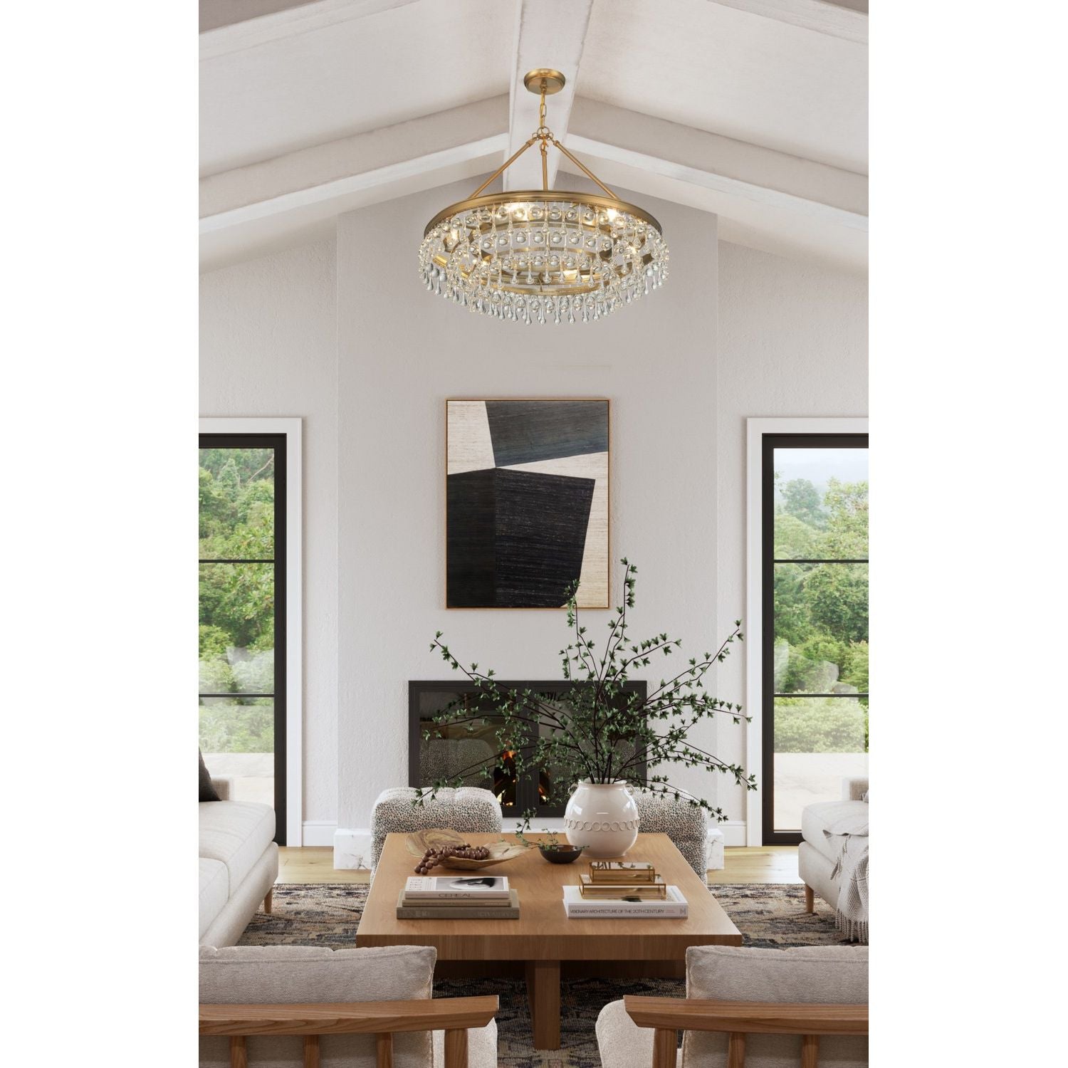 Crystorama - 237-VG - Six Light Chandelier - Calypso - Vibrant Gold