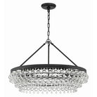 Crystorama - 275-MK - Six Lumières Suspendu - Calypso - Noir mat