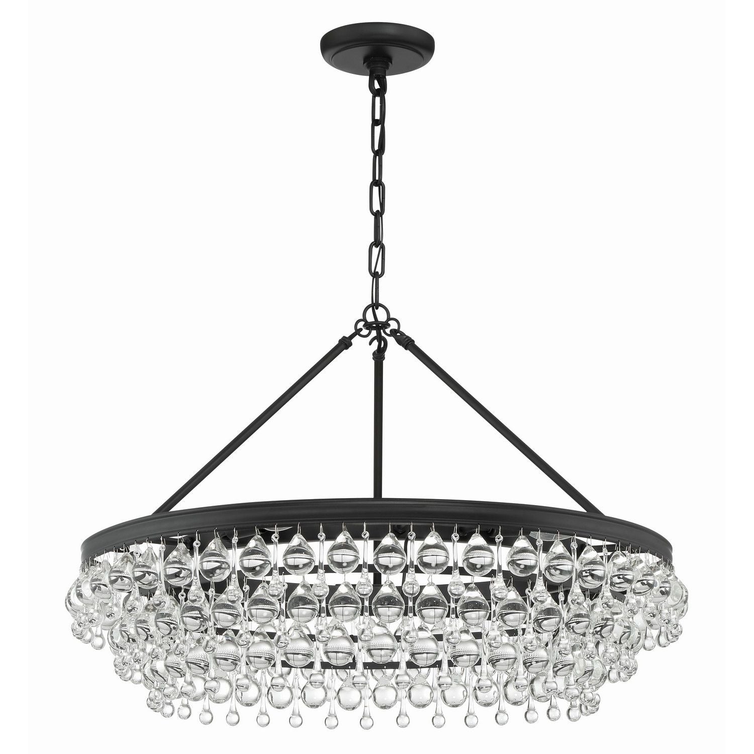 Crystorama - 275-MK - Six Light Chandelier - Calypso - Matte Black