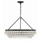 Crystorama - 275-MK - Six Lumières Suspendu - Calypso - Noir mat