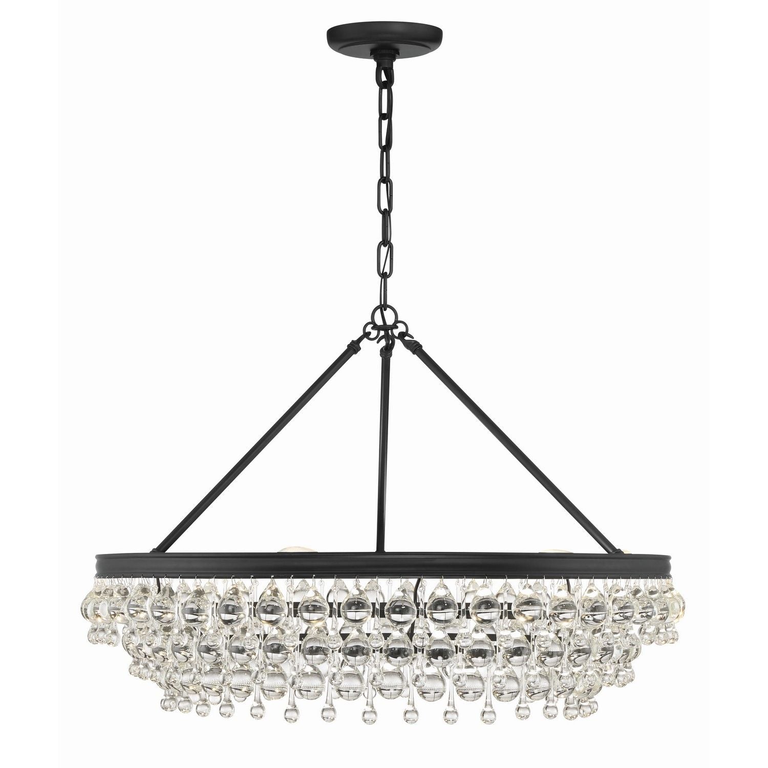 Crystorama - 275-MK - Six Light Chandelier - Calypso - Matte Black
