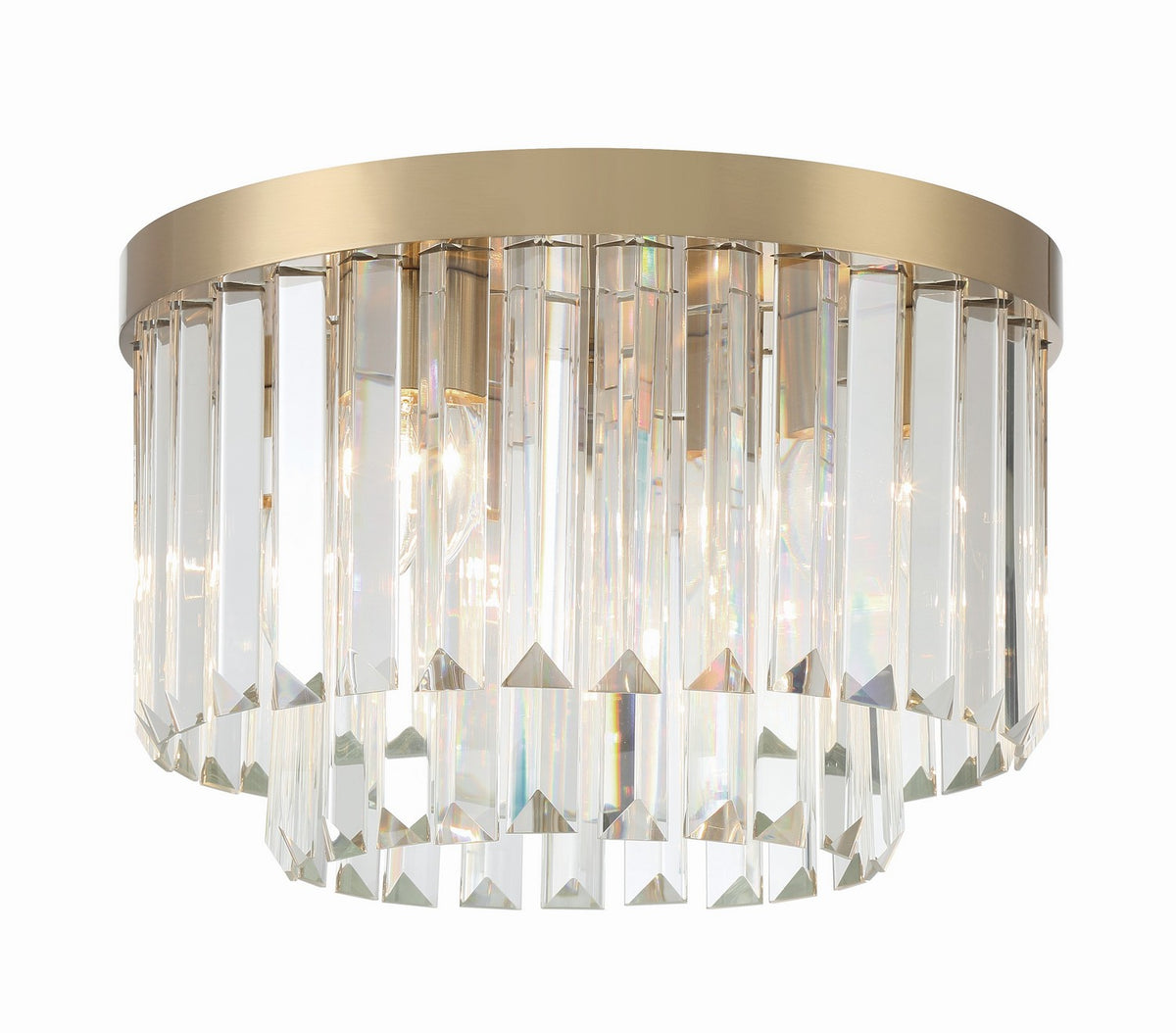 Crystorama - HAY-1400-AG - Quatre lumières Plafonnier - Hayes - Laiton vieilli