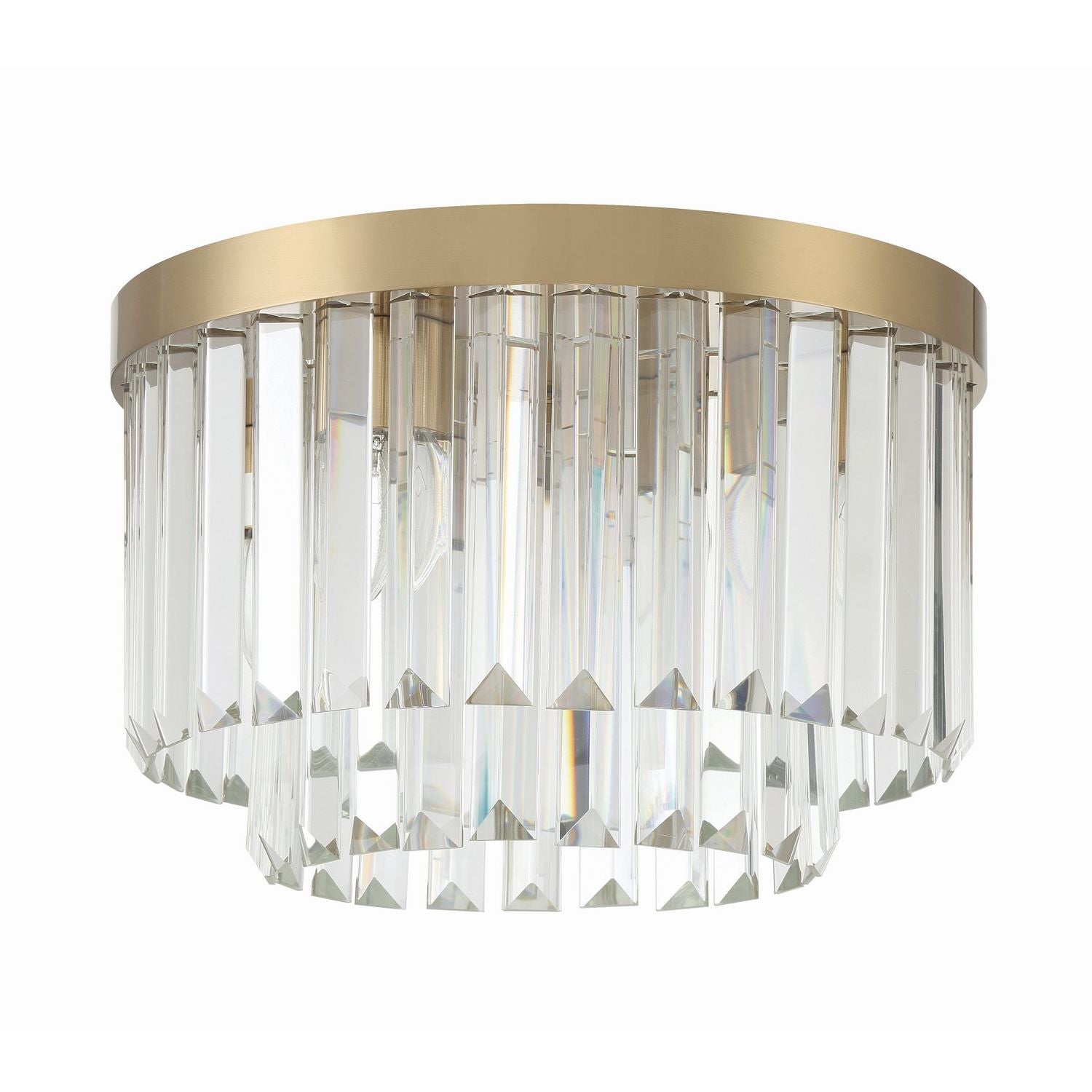 Crystorama - HAY-1400-AG - Quatre lumières Plafonnier - Hayes - Laiton vieilli