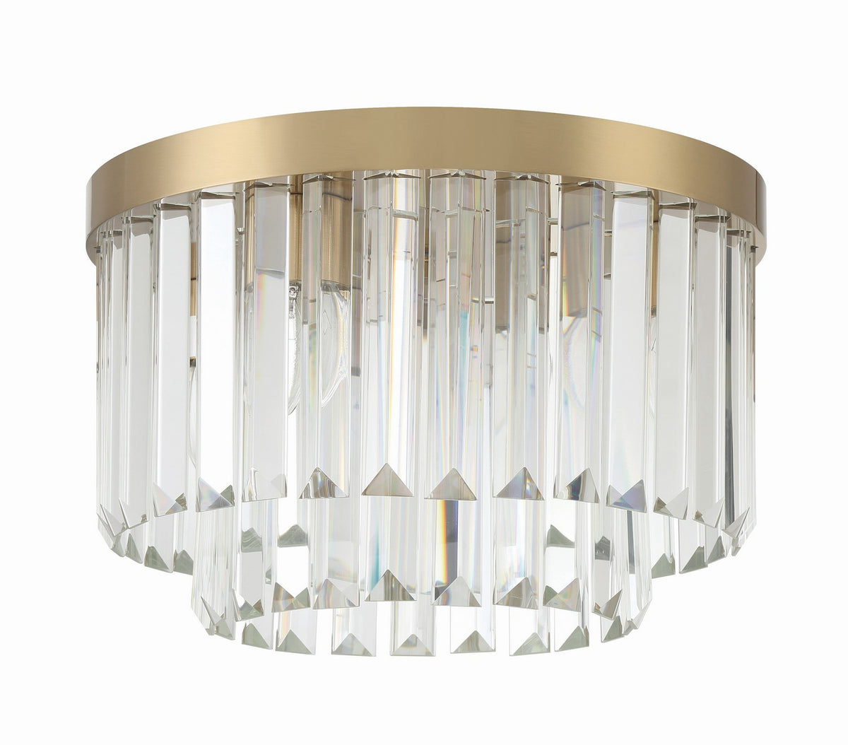 Crystorama - HAY-1400-AG - Quatre lumières Plafonnier - Hayes - Laiton vieilli