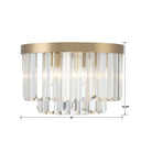 Crystorama - HAY-1400-AG - Quatre lumières Plafonnier - Hayes - Laiton vieilli