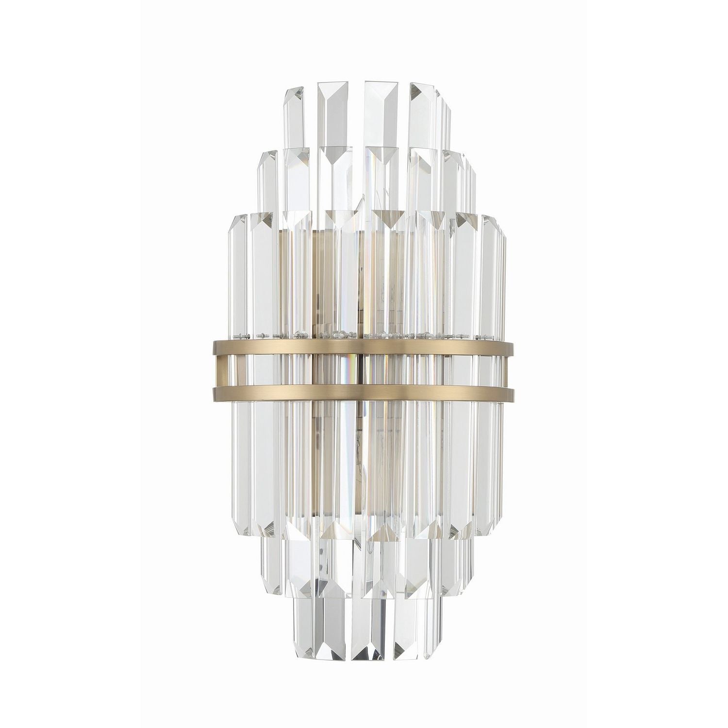 Crystorama - HAY-1402-AG - Two Light Wall Sconce - Hayes - Aged Brass