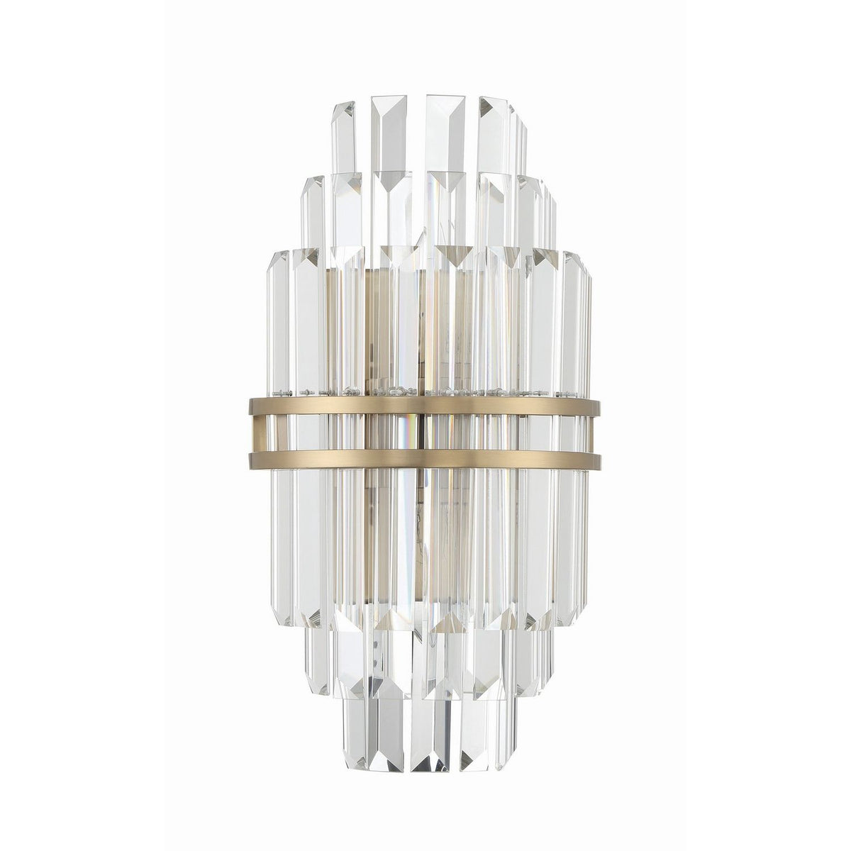 Crystorama - HAY-1402-AG - Two Light Wall Sconce - Hayes - Aged Brass