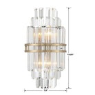 Crystorama - HAY-1402-AG - Two Light Wall Sconce - Hayes - Aged Brass