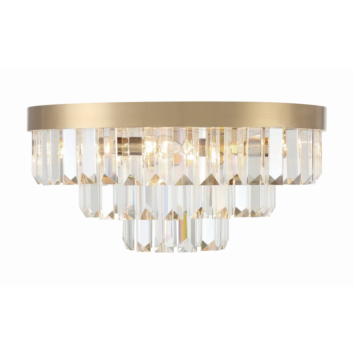 Crystorama - HAY-1403-AG - Huit Lumières Plafonnier - Hayes - Laiton vieilli