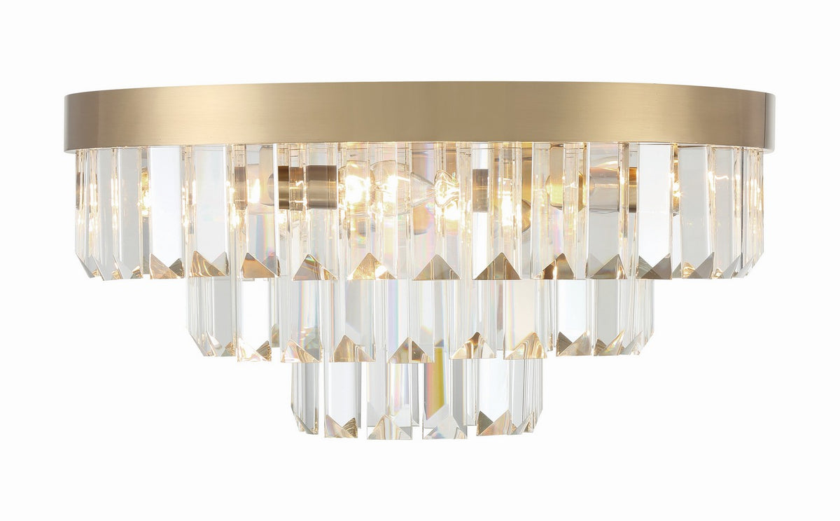 Crystorama - HAY-1403-AG - Huit Lumières Plafonnier - Hayes - Laiton vieilli