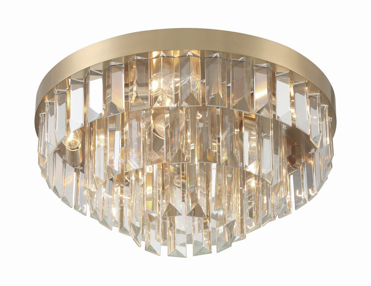 Crystorama - HAY-1403-AG - Huit Lumières Plafonnier - Hayes - Laiton vieilli