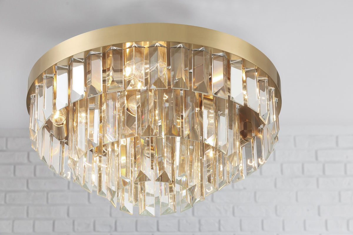 Crystorama - HAY-1403-AG - Huit Lumières Plafonnier - Hayes - Laiton vieilli