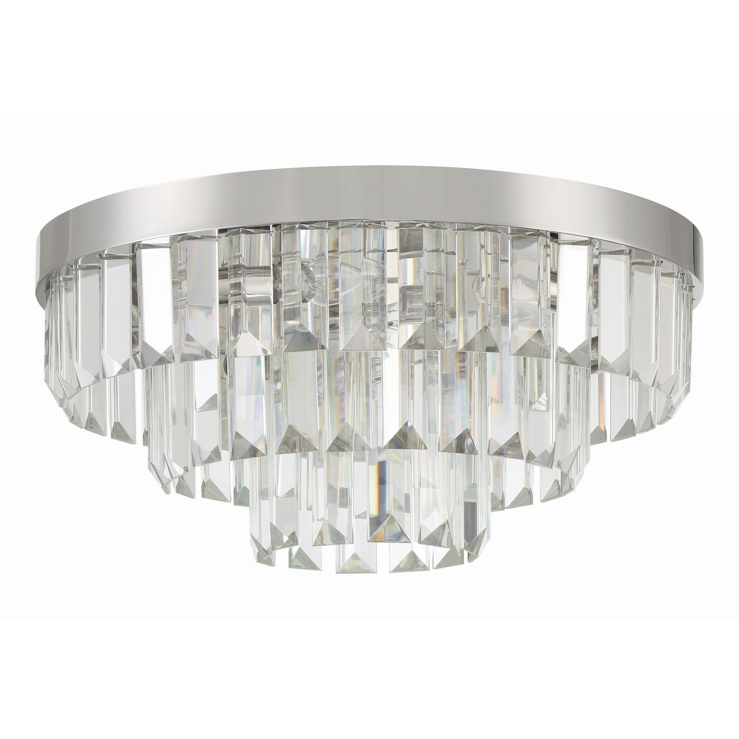 Crystorama - HAY-1403-PN - Huit lumières Plafonnier - Hayes - Nickel poli