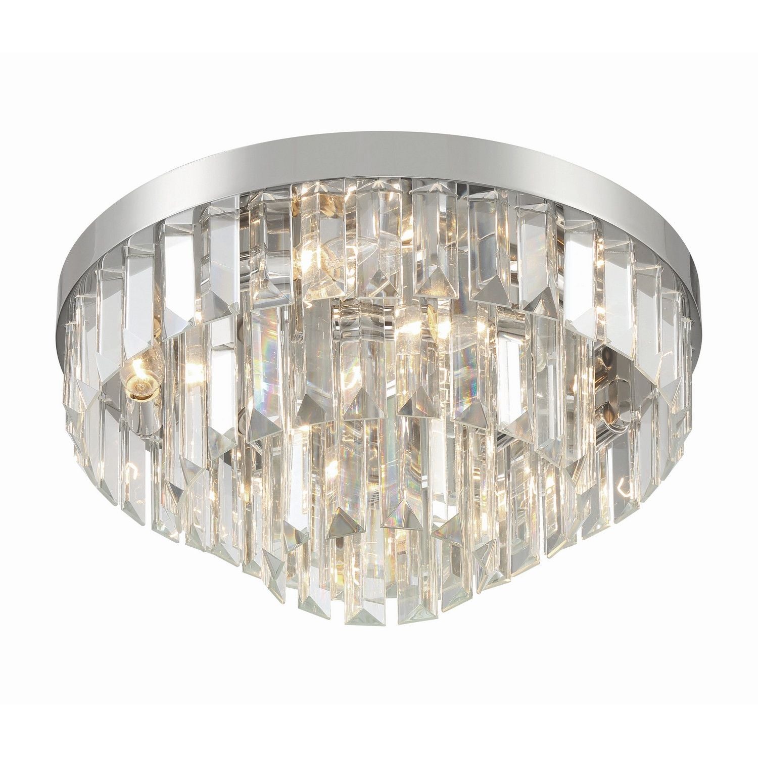 Crystorama - HAY-1403-PN - Huit lumières Plafonnier - Hayes - Nickel poli