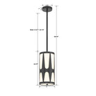 Crystorama - ROY-801-BK - Une lumière Suspension - Royston - Noir