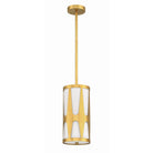 Crystorama - ROY-801-GA - Une lumière Suspension - Royston - Or antique