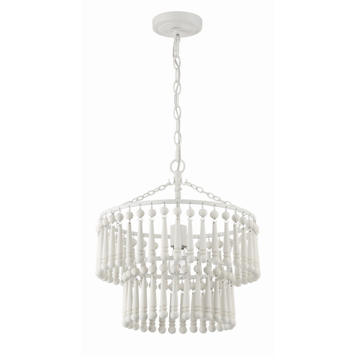 Crystorama - TIA-7100-MT - Une lumière Suspension - Tiana - Blanc mat