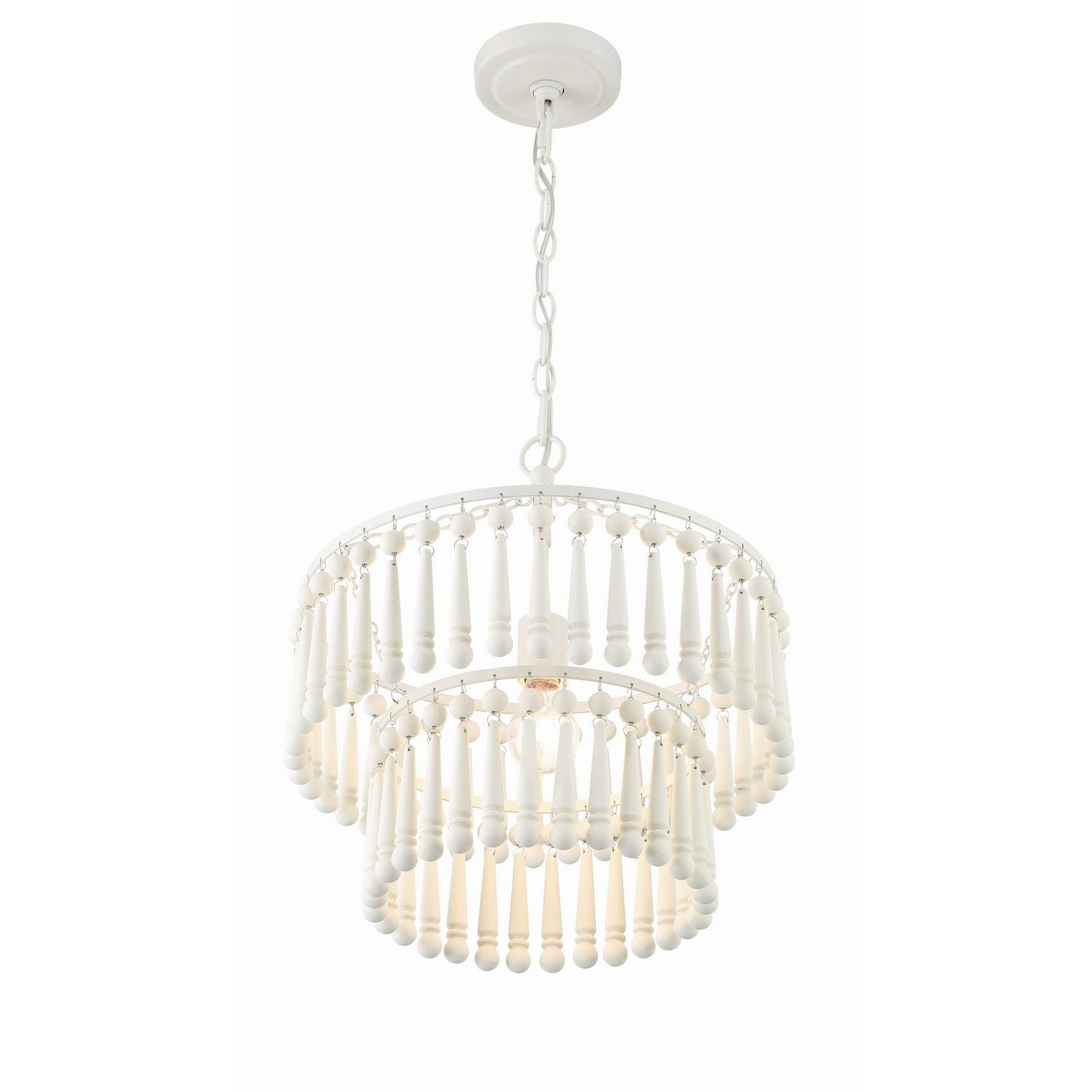 Crystorama - TIA-7100-MT - Une lumière Suspension - Tiana - Blanc mat