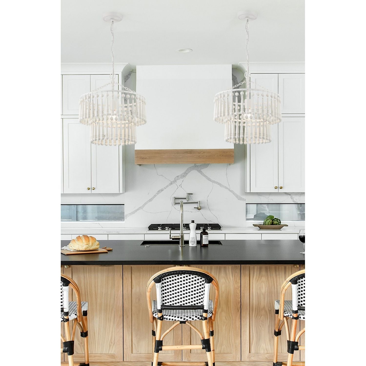 Crystorama - TIA-7100-MT - Une lumière Suspension - Tiana - Blanc mat
