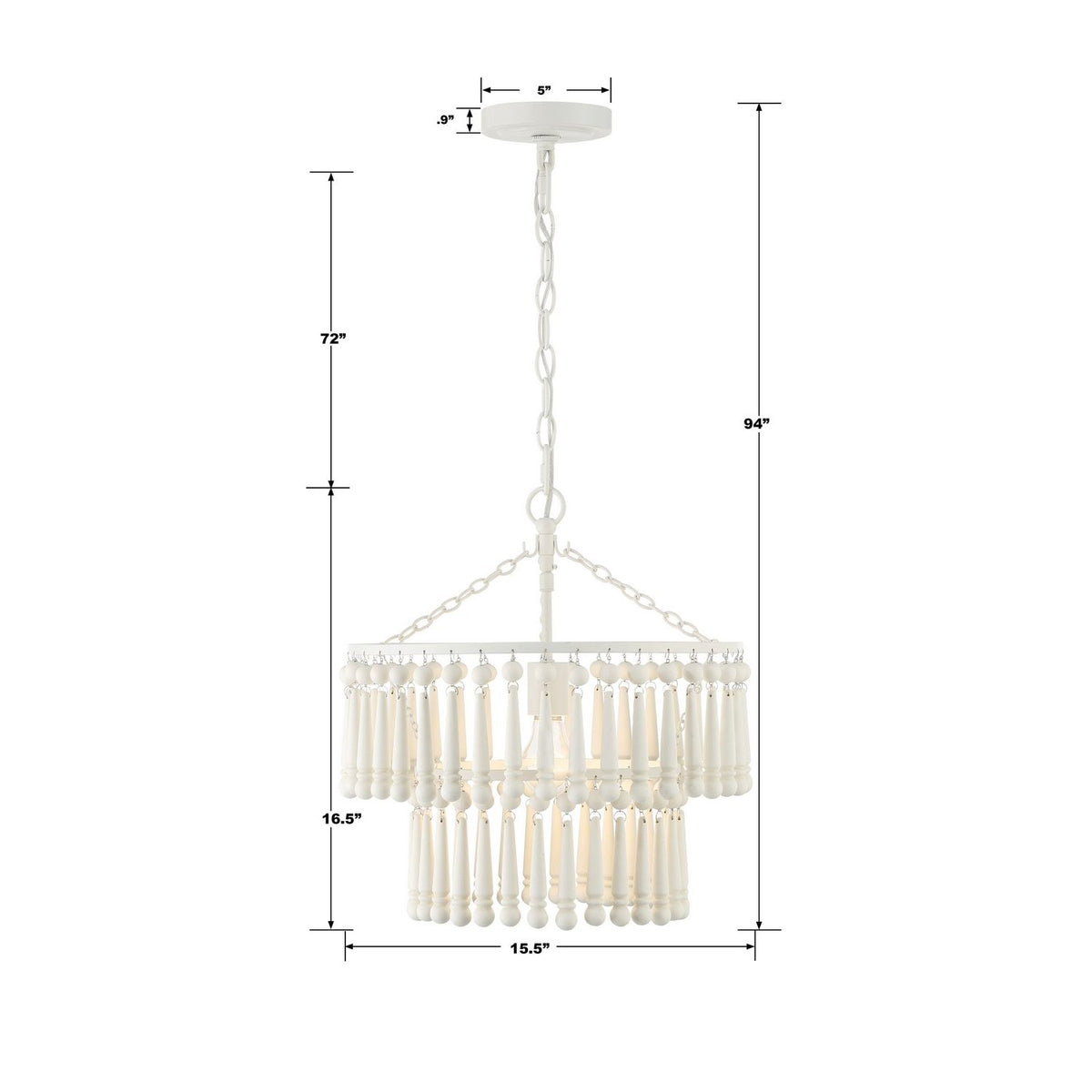 Crystorama - TIA-7100-MT - One Light Pendant - Tiana - Matte White