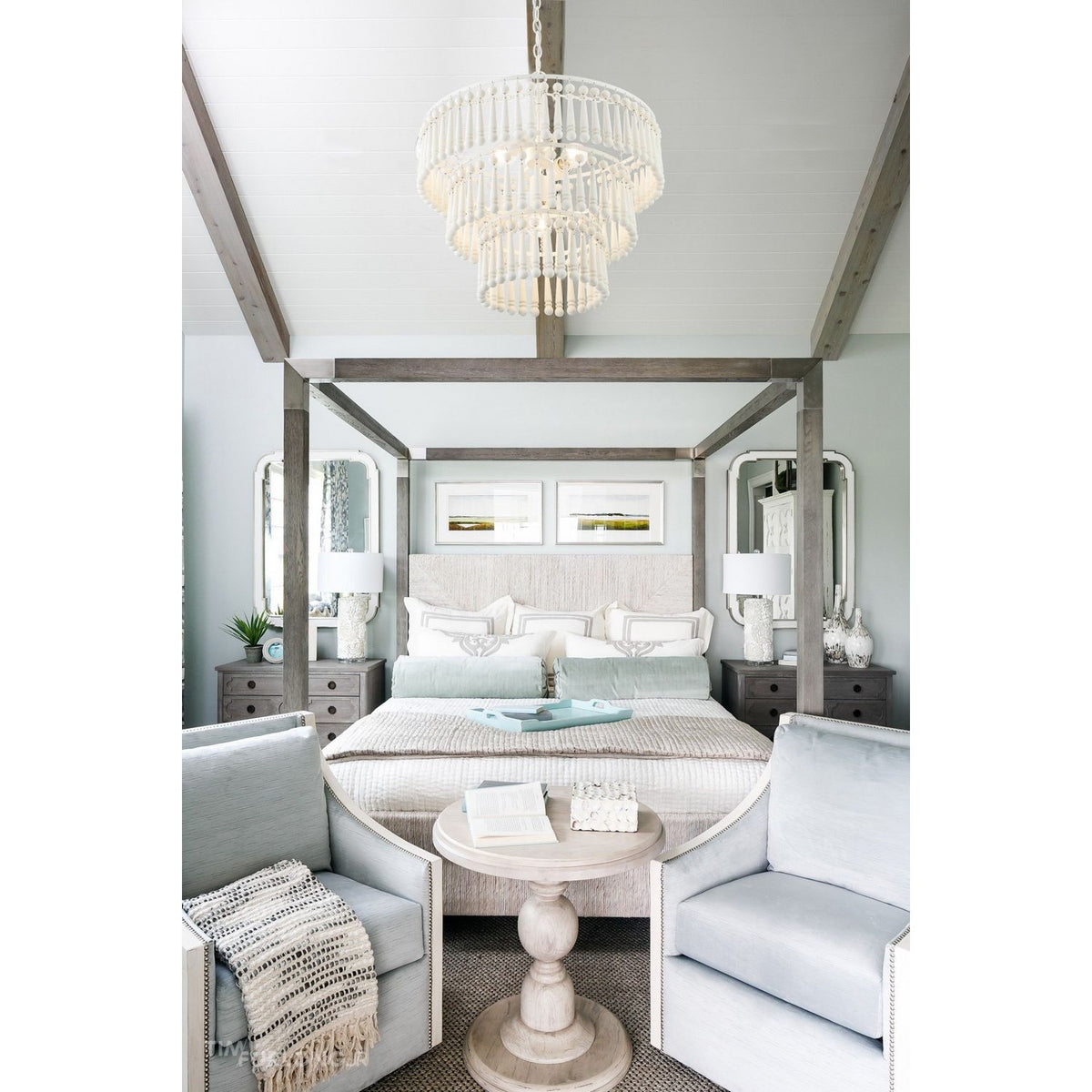 Crystorama - TIA-7103-MT - Three Light Pendant - Tiana - Matte White