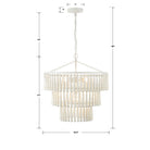 Crystorama - TIA-7103-MT - Trois lumières Suspension - Tiana - Blanc mat