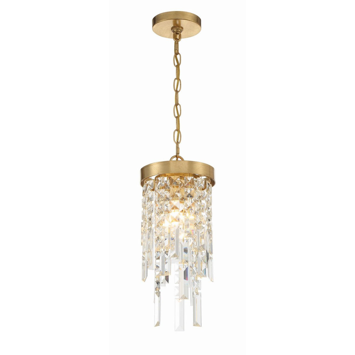 Crystorama - WIN-210-GA-CL-MWP - One Light Pendant - Winfield - Antique Gold