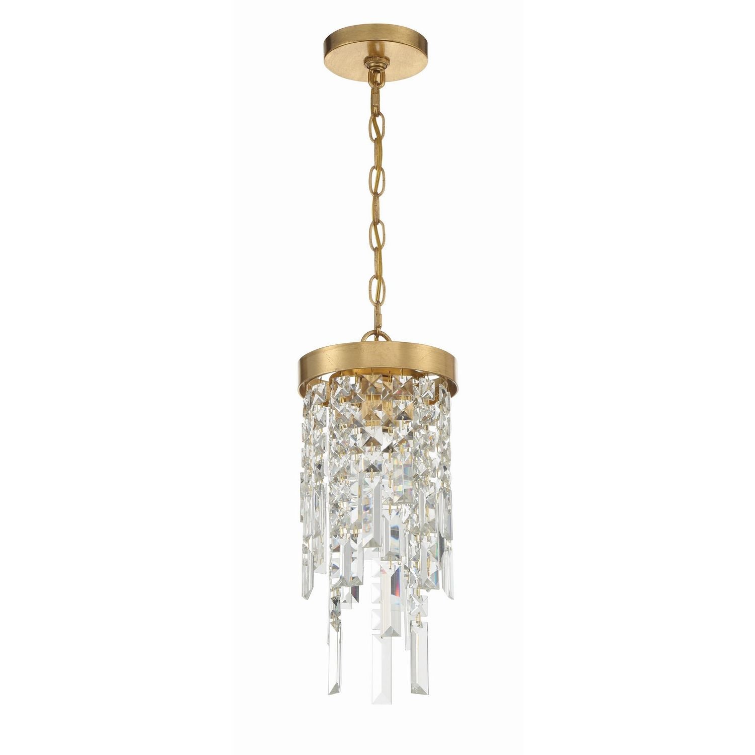 Crystorama - WIN-210-GA-CL-MWP - Une lampe Suspension - Winfield - Or antique