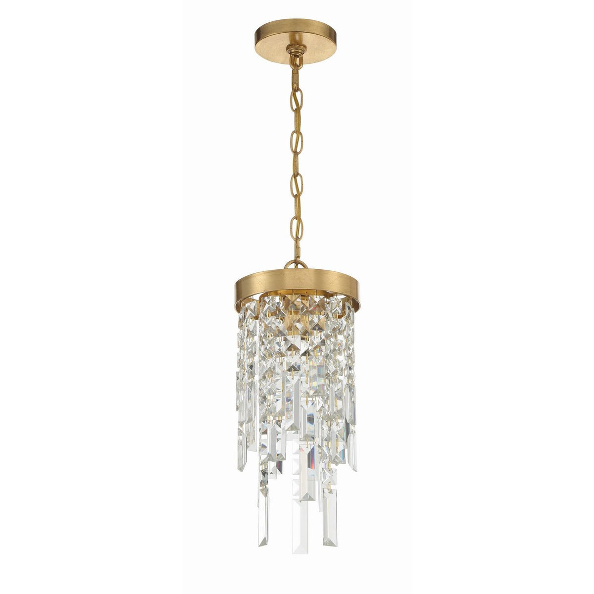 Crystorama - WIN-210-GA-CL-MWP - One Light Pendant - Winfield - Antique Gold