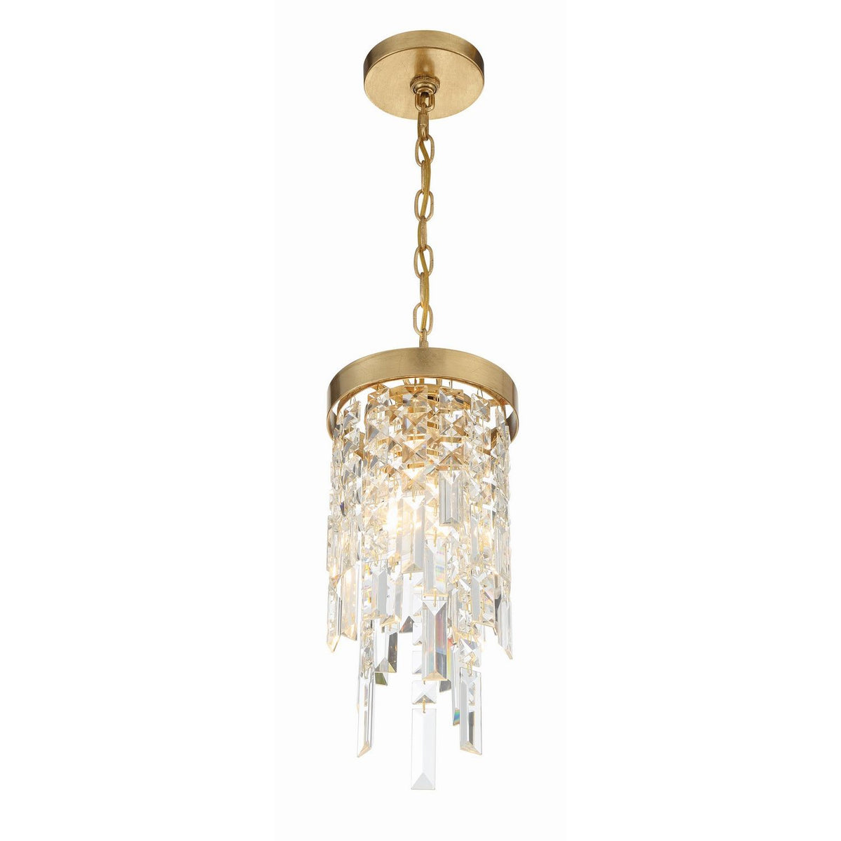 Crystorama - WIN-210-GA-CL-MWP - One Light Pendant - Winfield - Antique Gold