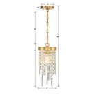 Crystorama - WIN-210-GA-CL-MWP - Une lampe Suspension - Winfield - Or antique