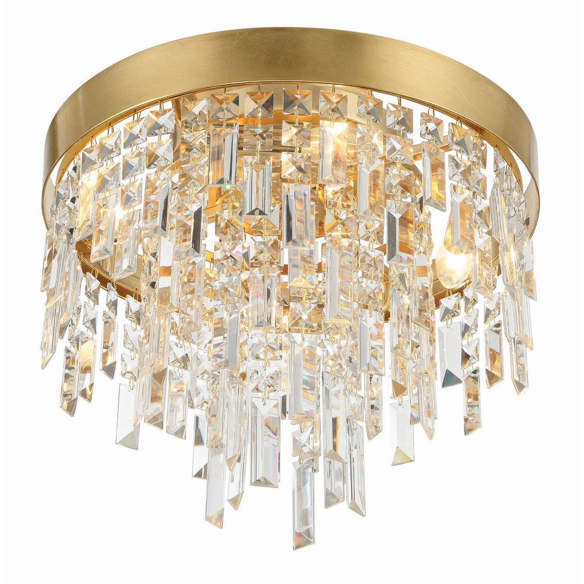 Crystorama - WIN-213-GA-CL-MWP - Four Light Flush Mount - Winfield - Antique Gold