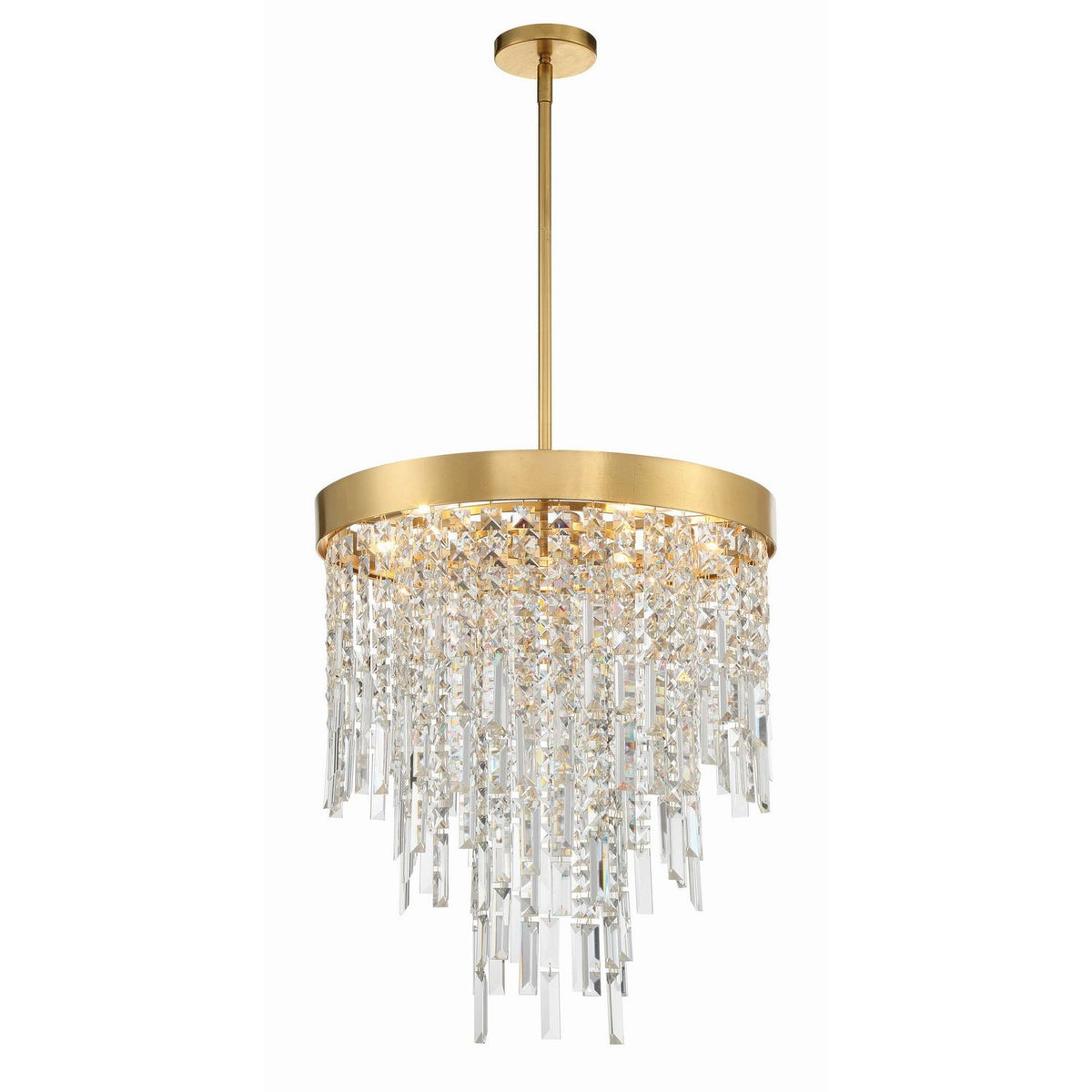 Crystorama - WIN-215-GA-CL-MWP - Cinq lumières Suspendu - Winfield - Or antique