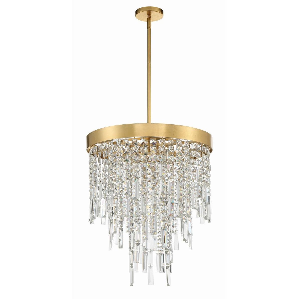 Crystorama - WIN-215-GA-CL-MWP - Cinq lumières Suspendu - Winfield - Or antique