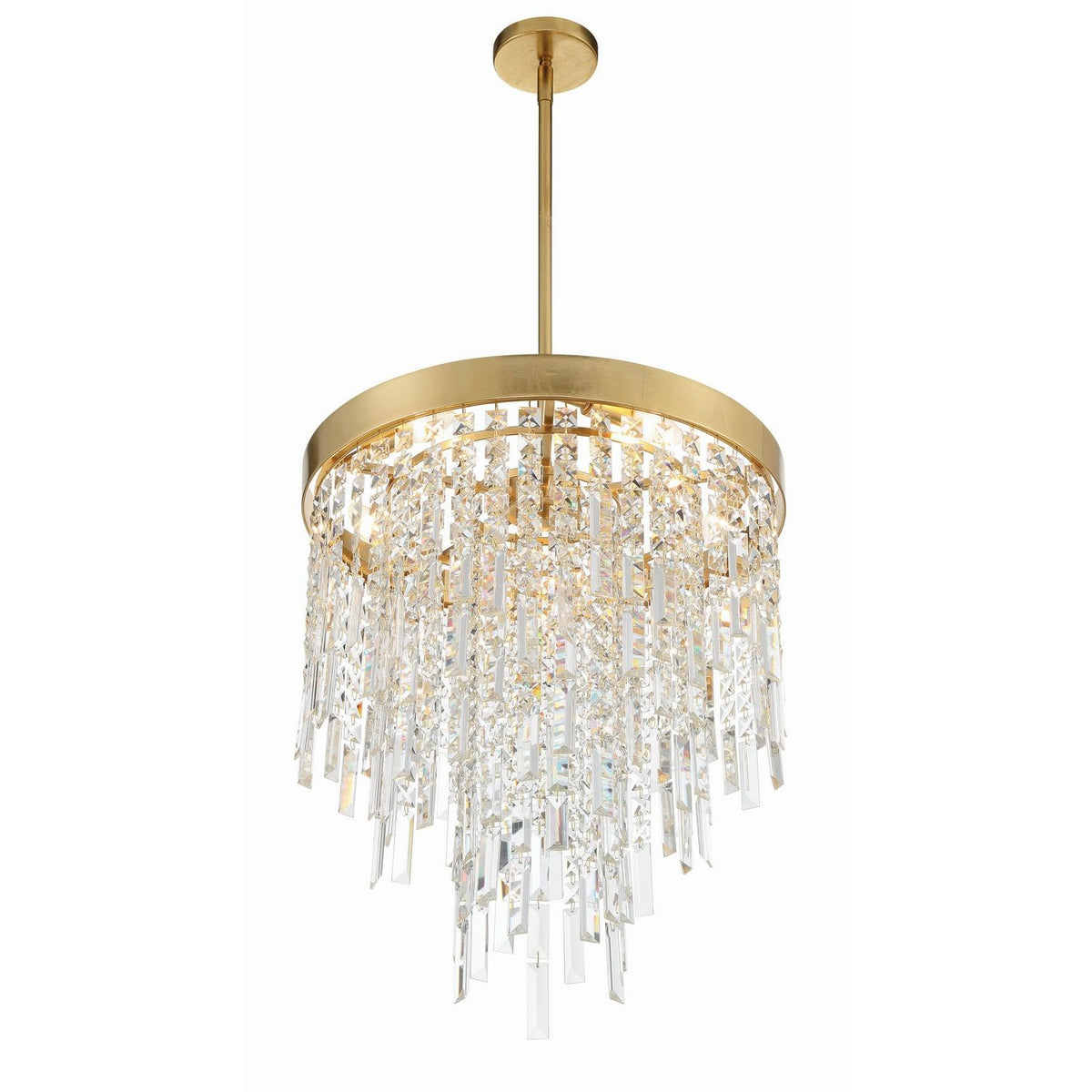 Crystorama - WIN-215-GA-CL-MWP - Cinq lumières Suspendu - Winfield - Or antique