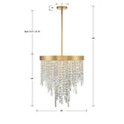 Crystorama - WIN-215-GA-CL-MWP - Five Light Chandelier - Winfield - Antique Gold