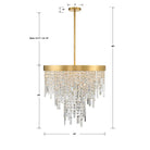 Crystorama - WIN-216-GA-CL-MWP - Six Light Chandelier - Winfield - Antique Gold