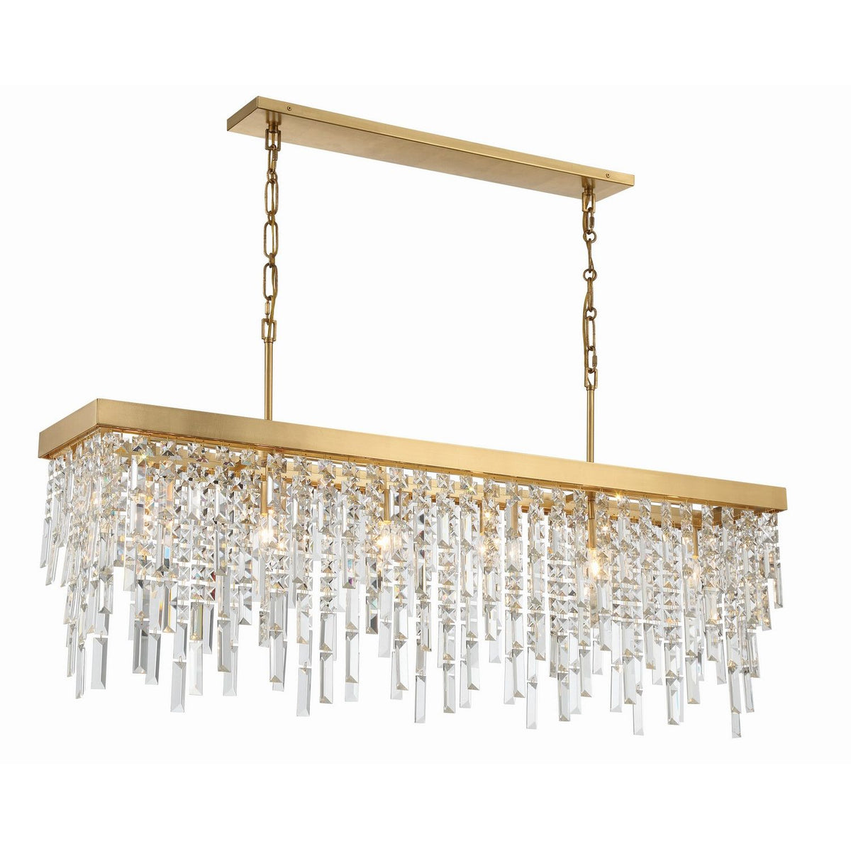 Crystorama - WIN-217-GA-CL-MWP - Six lampes Suspendu - Winfield - Or antique