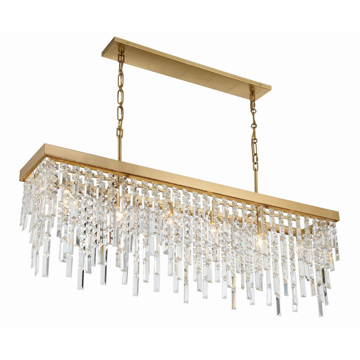 Crystorama - WIN-217-GA-CL-MWP - Six lampes Suspendu - Winfield - Or antique