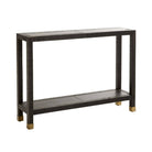 Arteriors - 4663 - Console - Oswald - Cuir graphite