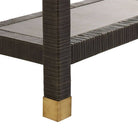 Arteriors - 4663 - Console - Oswald - Cuir graphite