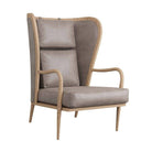 Arteriors - 5743 - Chaise - Stassi - Chêne fumé/Cuir carbone