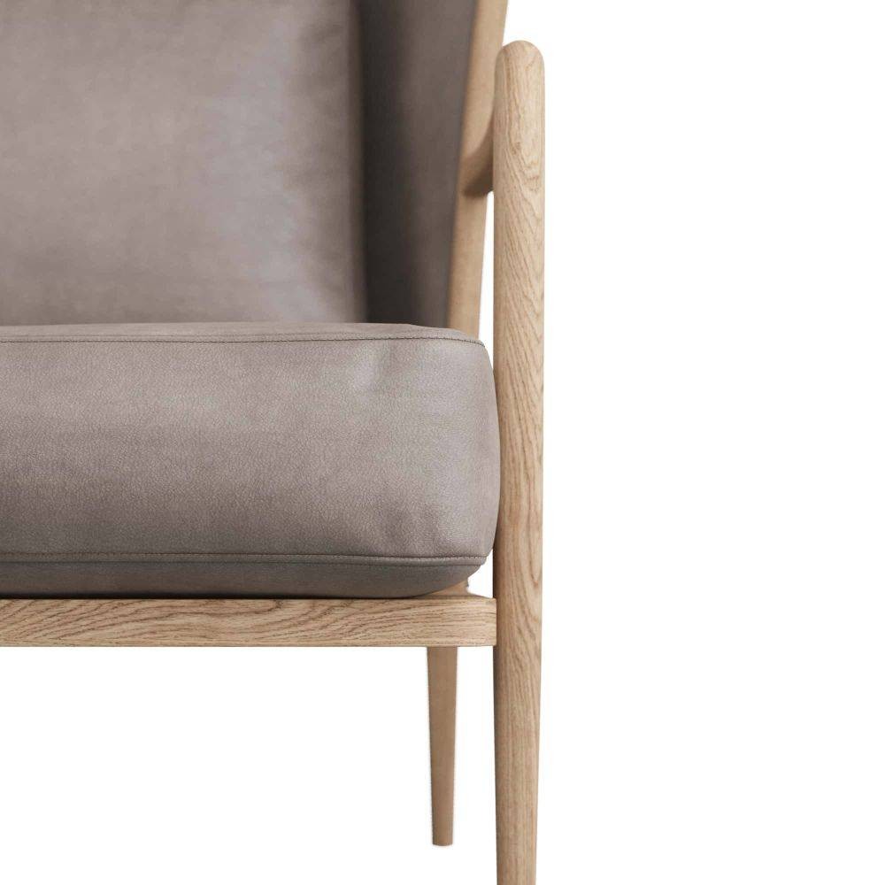 Arteriors - 5743 - Chaise - Stassi - Chêne fumé/Cuir carbone
