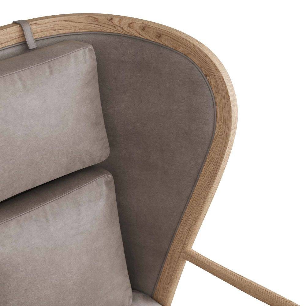 Arteriors - 5743 - Chaise - Stassi - Chêne fumé/Cuir carbone