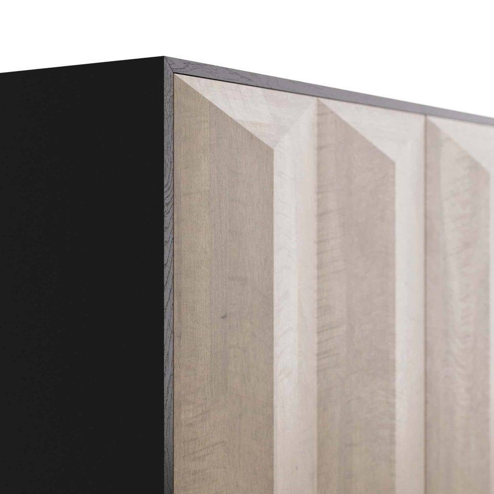 Arteriors - 5755 - Crédence - Saphir - Placage en eucalyptus gris chamois/Placage en chêne ébène