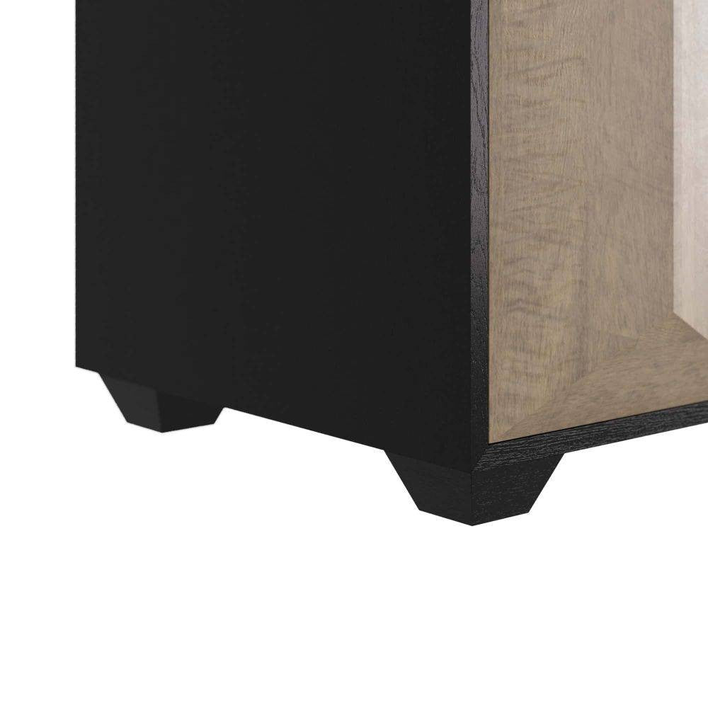 Arteriors - 5755 - Crédence - Saphir - Placage en eucalyptus gris chamois/Placage en chêne ébène